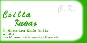 csilla kupas business card